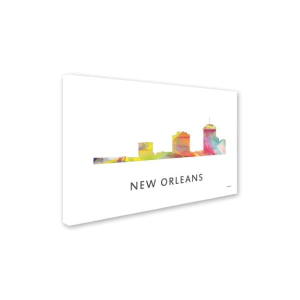 Marlene Watson 'New Orleans Louisiana Skyline WB-1' Canvas Art,12x19